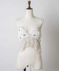 【予約10%OFF】【J1U by LA BELLE ETUDE】ビジュ×レースビスチェ