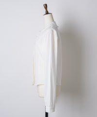 【GIUNON】round collar frill shirt / ラウンドカラーフリルシャツ