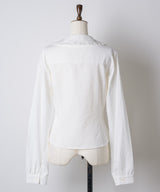 【GIUNON】round collar frill shirt / ラウンドカラーフリルシャツ
