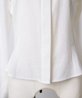 【GIUNON】round collar frill shirt / ラウンドカラーフリルシャツ