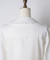 【GIUNON】round collar frill shirt / ラウンドカラーフリルシャツ