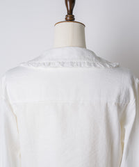 【GIUNON】round collar frill shirt / ラウンドカラーフリルシャツ