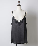 レースモチーフマットサテンキャミ