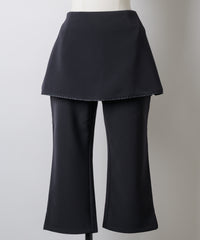 【GIUNON】layerd frill capri pants / レイヤードフリルカプリパンツ