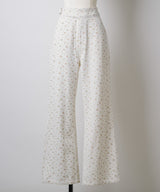 【GIUNON】side belt flower pants / サイドベルトフラワーパンツ