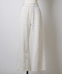 【GIUNON】side belt flower pants / サイドベルトフラワーパンツ