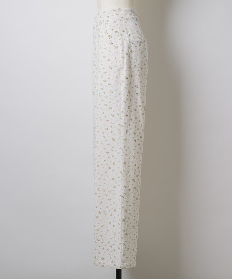 GIUNON】side belt flower pants / サイドベルトフラワーパンツ – LA