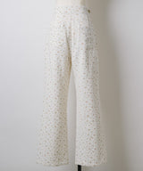【GIUNON】side belt flower pants / サイドベルトフラワーパンツ