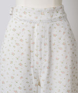 【GIUNON】side belt flower pants / サイドベルトフラワーパンツ