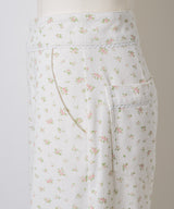 【GIUNON】side belt flower pants / サイドベルトフラワーパンツ