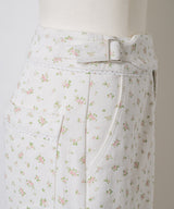 【GIUNON】side belt flower pants / サイドベルトフラワーパンツ