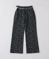 【GIUNON】side belt flower pants / サイドベルトフラワーパンツ