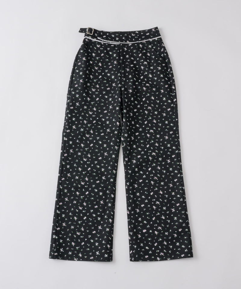 giunon サイドベルトフラワーパンツ GIUNON】side belt flower pants / サイドベルトフラワーパンツ – LA