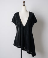 【予約開始待ち】2wayシアーベロアアシンメトリーTOPS