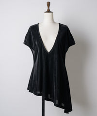 【予約開始待ち】2wayシアーベロアアシンメトリーTOPS