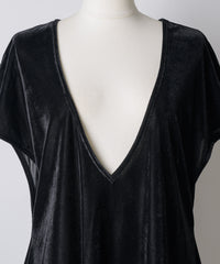 【予約開始待ち】2wayシアーベロアアシンメトリーTOPS