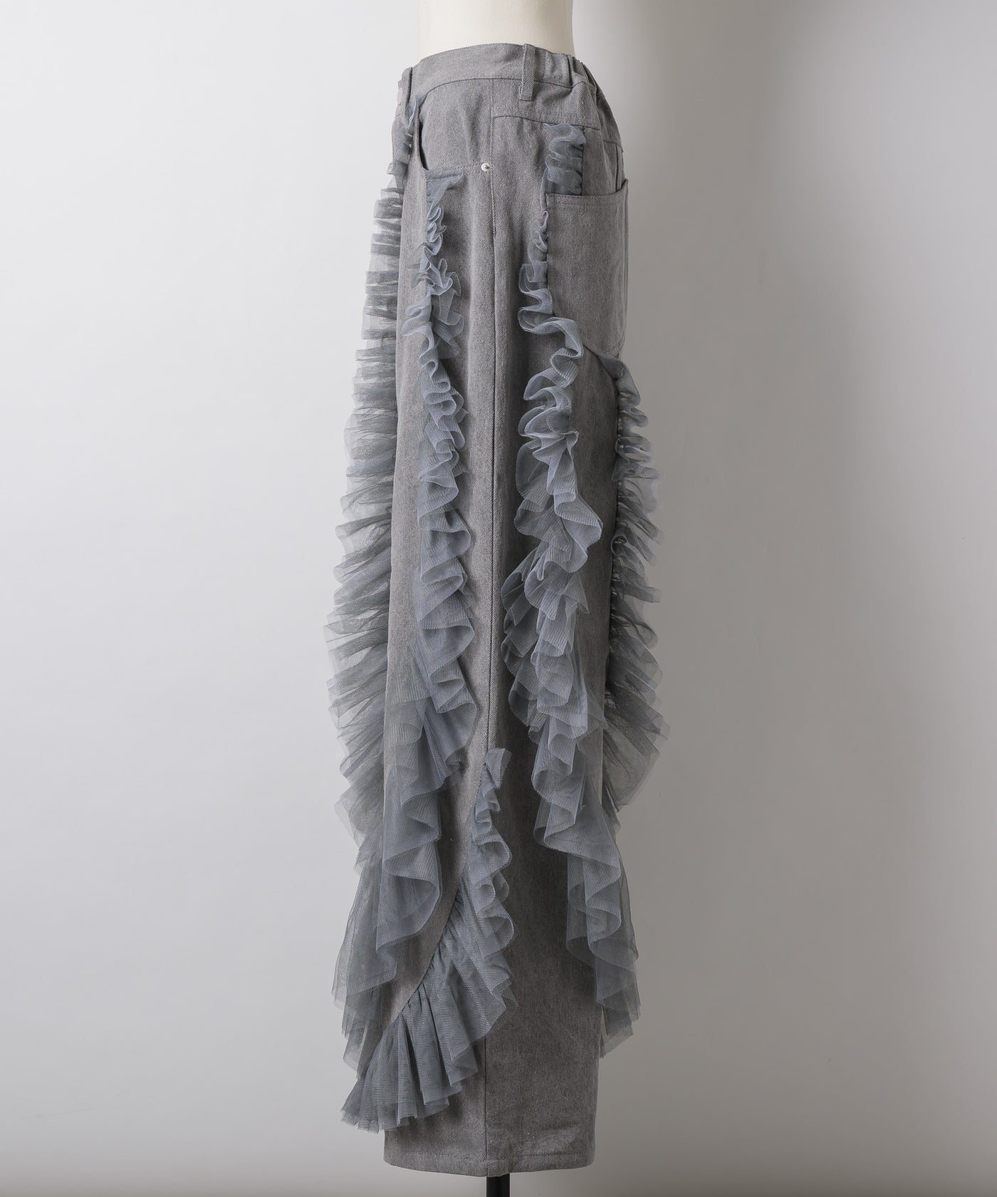 LA BELLE ETUDE デニム×ギャザーチュールパンツ デニム×ギャザーチュールパンツ（デニムパンツ）｜LA BELLE