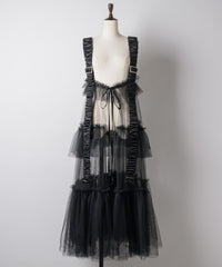 【再入荷予約】【REVIVAL】【J1U by LA BELLE ETUDE】シースルーボリュームチュールデザインジレ
