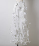 【予約開始待ち】【J1U by LA BELLE ETUDE】many ribbon denim skirt