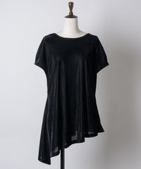 【予約】2wayシアーベロアアシンメトリーTOPS