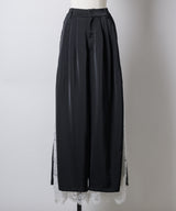 【予約】深スリットコンシール×レースデザインワイドパンツ