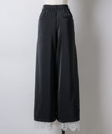 【再入荷予約】深スリットコンシール×レースデザインワイドパンツ