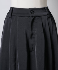 【再入荷予約】深スリットコンシール×レースデザインワイドパンツ