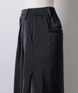 【予約】深スリットコンシール×レースデザインワイドパンツ