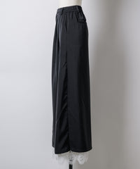 【予約】深スリットコンシール×レースデザインワイドパンツ