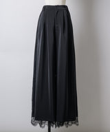 【再入荷予約】深スリットコンシール×レースデザインワイドパンツ