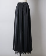 【予約】深スリットコンシール×レースデザインワイドパンツ