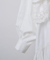 【予約10%OFF】【J1U by LA BELLE ETUDE】レトロレースアシメデザインシャツ