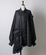 【予約10%OFF】【J1U by LA BELLE ETUDE】レトロレースアシメデザインシャツ