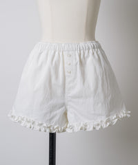 【GIUNON】hem frill short pants / ヘムフリルショートパンツ