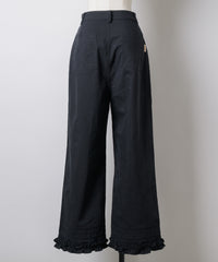 【GIUNON】hem frill wide pants / ヘムフリルワイドパンツ