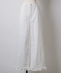 【GIUNON】hem frill wide pants / ヘムフリルワイドパンツ