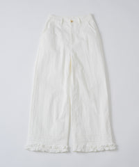 【GIUNON】hem frill wide pants / ヘムフリルワイドパンツ