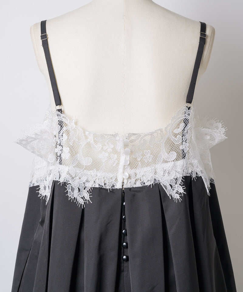 予約】モチーフレース×タックコクーンキャミワンピース – LA BELLE