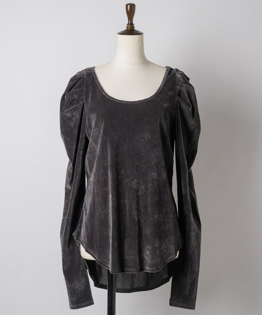 【再入荷予約】シアーベロアパフギャザーTOPS