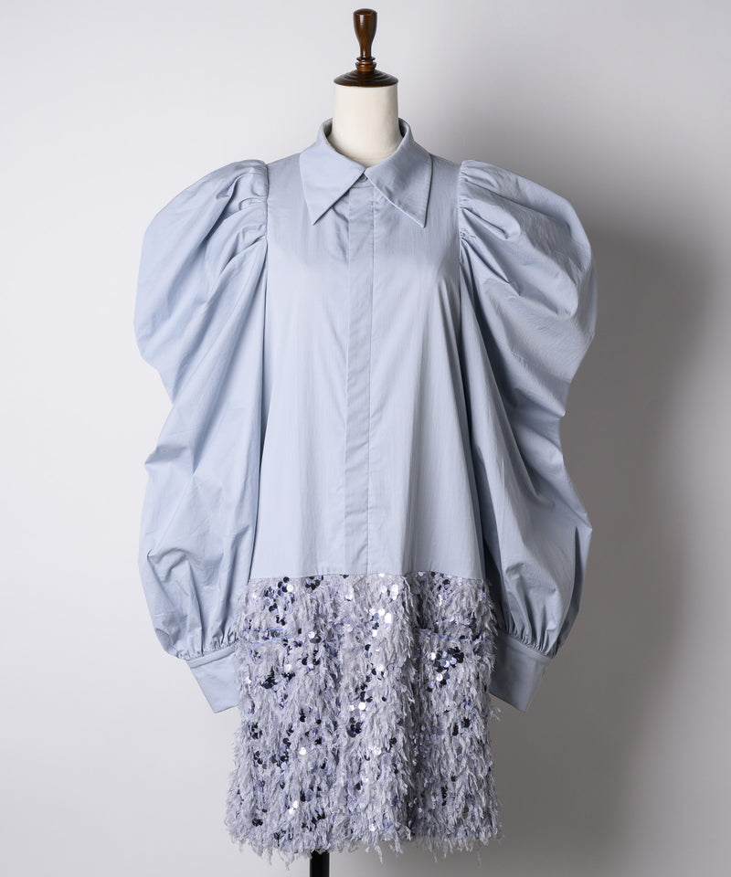 裾フェザースパンコールシャツミニワンピース – LA BELLE ETUDE online