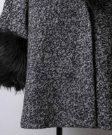 【予約】ボリュームアシメファーBIGシルエットジャケットコート