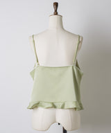 【GIUNON】satin lace frill camisole / サテンレースフリルキャミソール