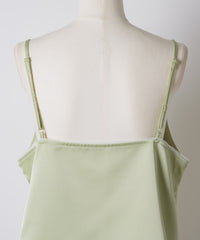 【GIUNON】satin lace frill camisole / サテンレースフリルキャミソール