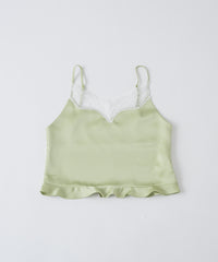 【GIUNON】satin lace frill camisole / サテンレースフリルキャミソール