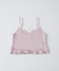 【GIUNON】satin lace frill camisole / サテンレースフリルキャミソール