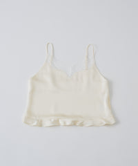 【GIUNON】satin lace frill camisole / サテンレースフリルキャミソール