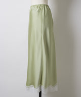 【GIUNON】satin lace long skirt / サテンレースロングスカート