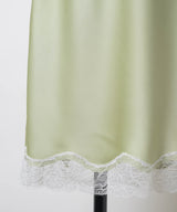 【GIUNON】satin lace long skirt / サテンレースロングスカート