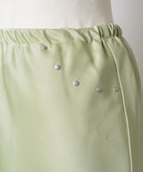 【GIUNON】satin lace long skirt / サテンレースロングスカート
