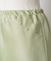 【GIUNON】satin lace long skirt / サテンレースロングスカート